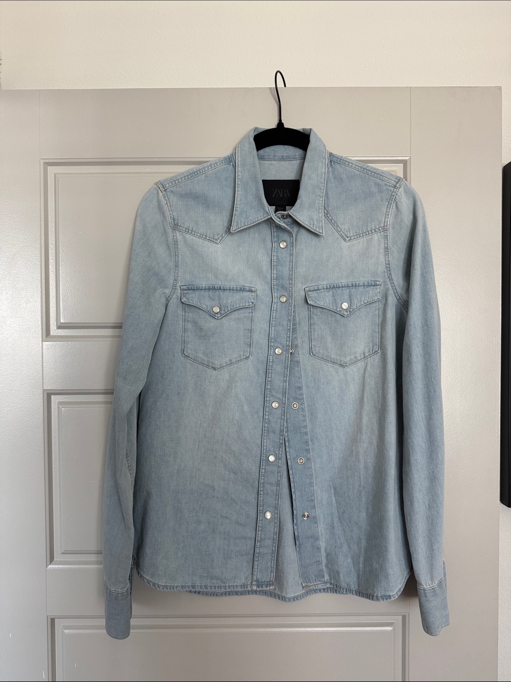 ZARA Denim Botton Down, S